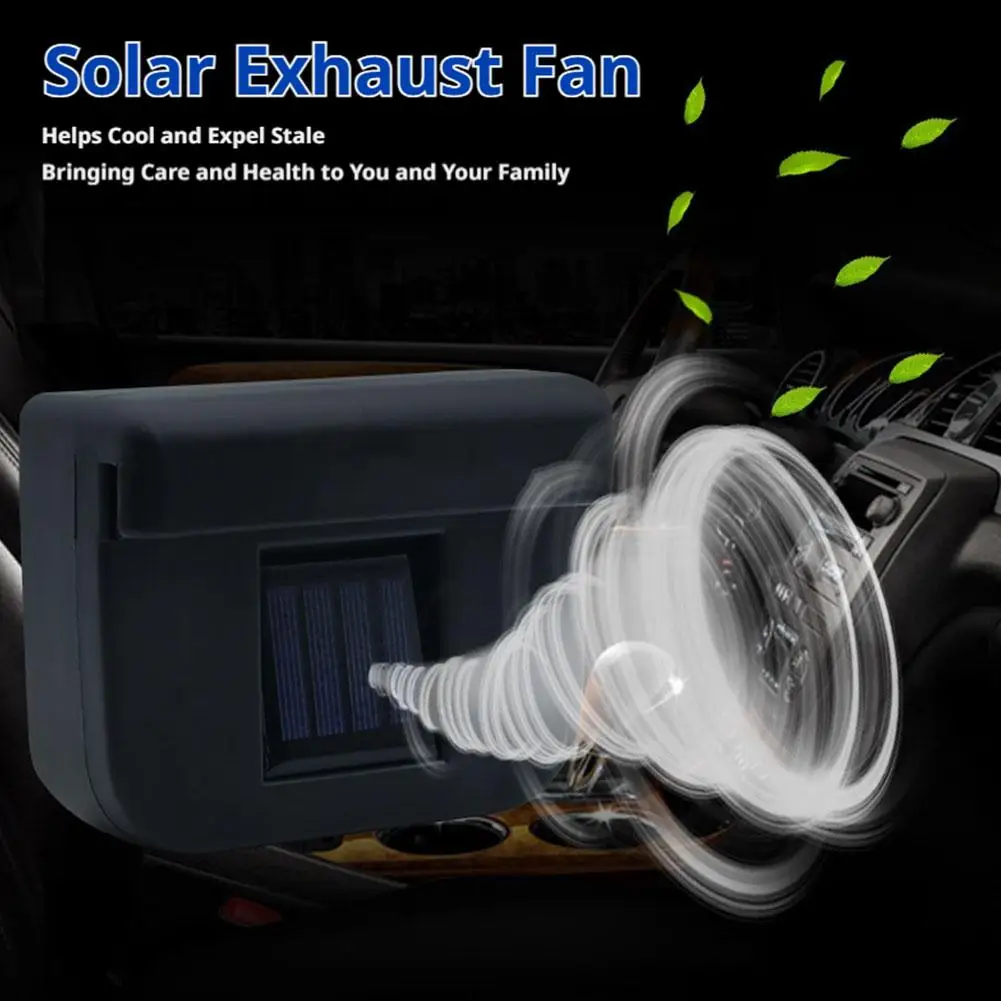 Ventilateur de ventilation pour voiture à énergie solaire, puissant, pour la circulation de l'air et l'extraction de la chaleur, pour éviter la surchauffe de l'intérieur de la voiture