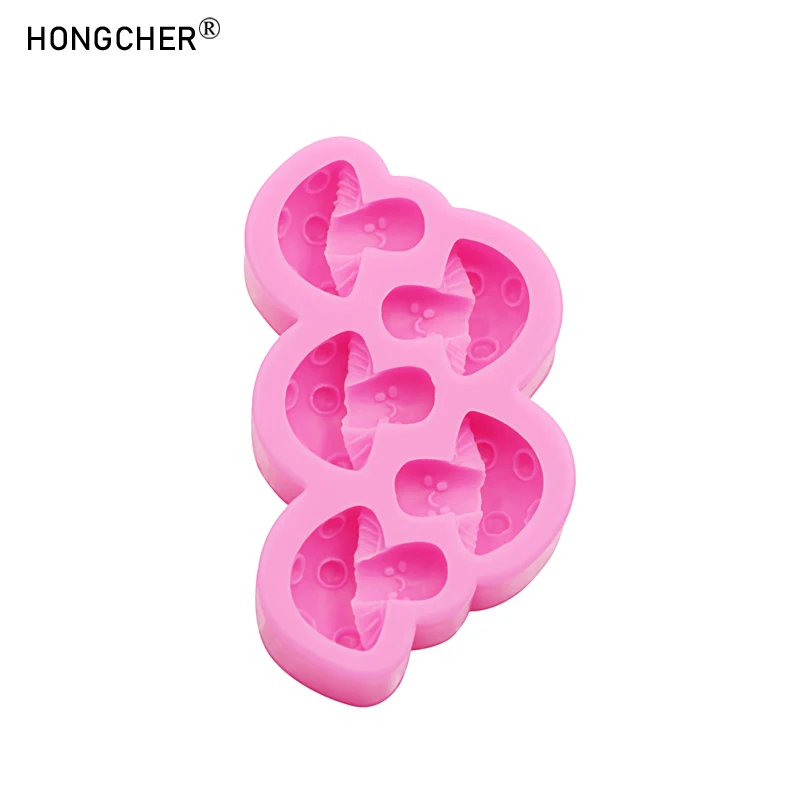 Dessin animé Mini champignon chocolat Flip gâteau cuisson Dessert décoration Silicone moule bricolage résine bijoux