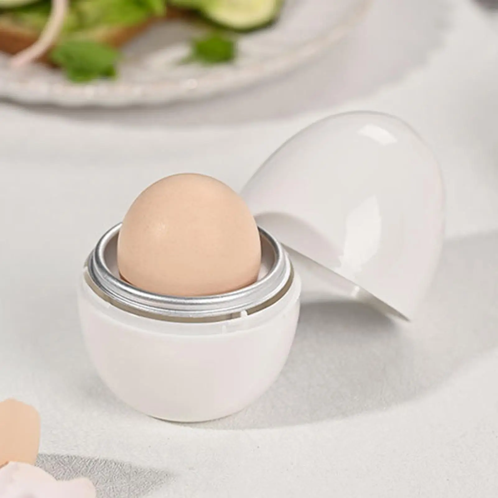 Cuiseur à œufs pour micro-ondes avec couvercle, pour œufs durs ou mollets, gadgets de cuisine pour une cuisson rapide des œufs