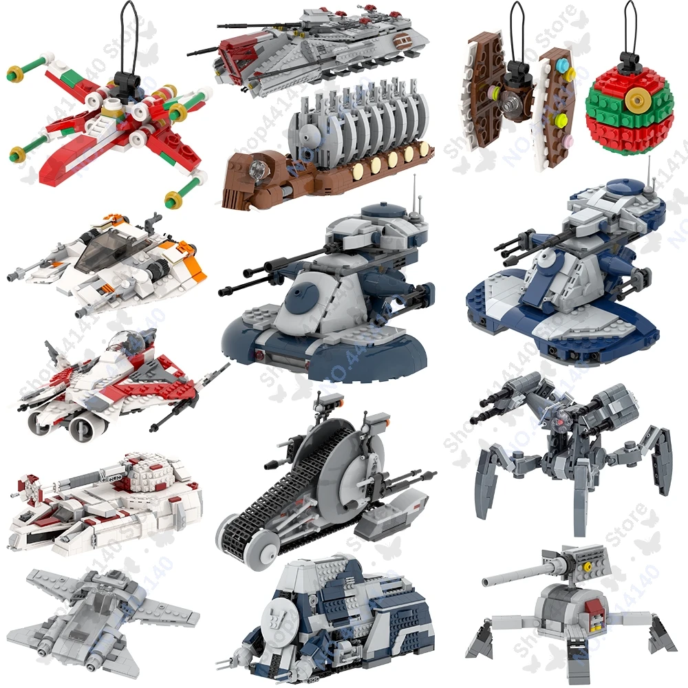 MOOXI film interstellaire guerres spatial Robot avion pendentif AAT réservoir Transport modèle bloc de construction MOC brique bricolage jouets enfants cadeau