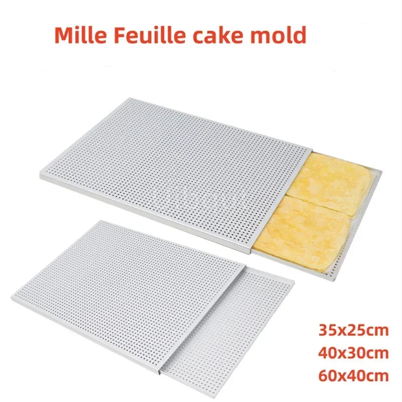 Plateau de pâtisserie bouffant rectangulaire Mille Feuille moule