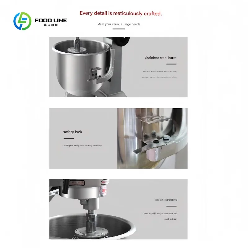 Mélangeur à pâte électrique et mini-mélangeur à spirale de table compact pour les boulangers à domicile et les petits cafés – Personnalisable