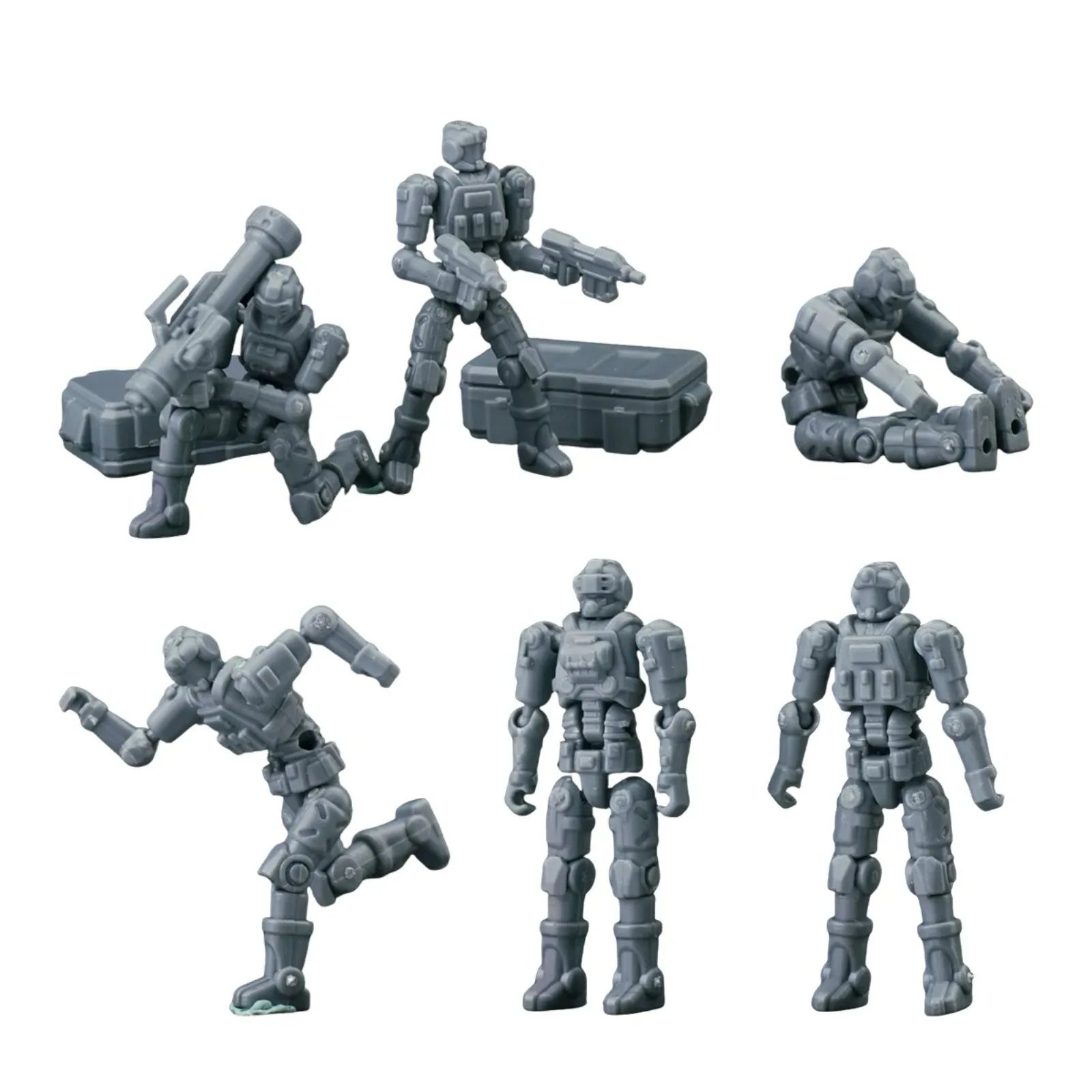 Sheik Mainland 3MIN A PROJECT 1/60 Équipe de combat coopérative 6 pièces Kit de modèle de robot à assembler rapidement DIY Cadeau pour collectionneur pour adultes