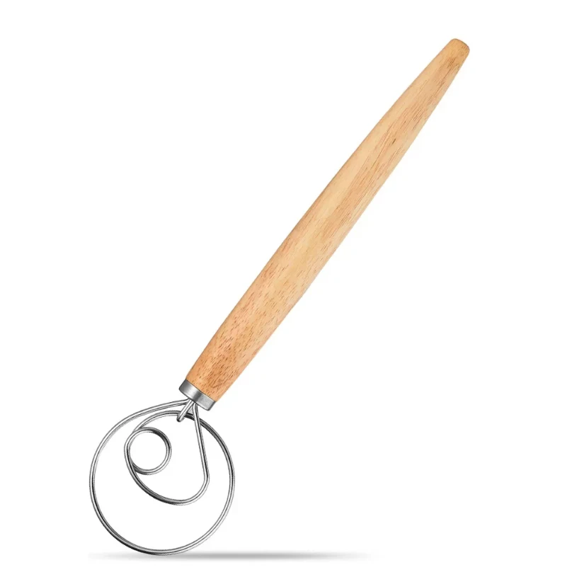 Grande main danois pâte fouet pain mélangeur en acier inoxydable gâteau pâtisserie