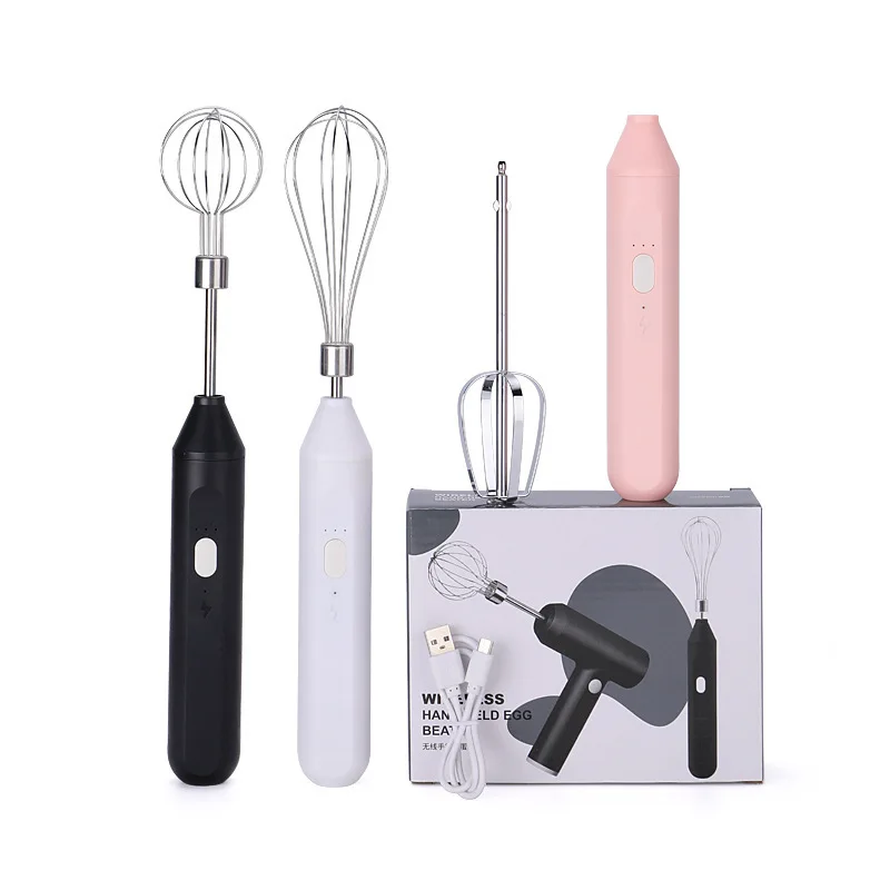 Système de fouet multi-usage sans fil | Mélangeur à main compact avec mousseur à lait et agitation automatique pour la