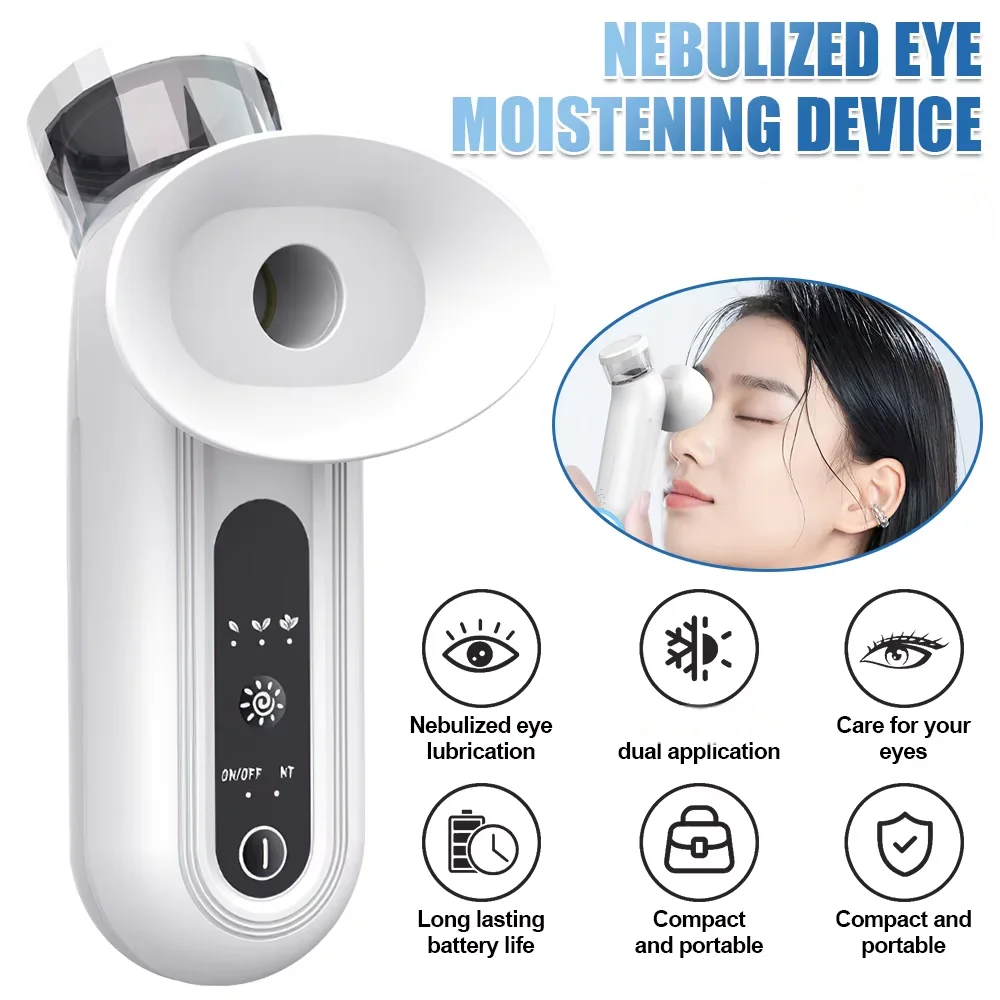 Appareil de vapeur pour les yeux, vaporisateur pour les yeux secs, vaporisateur portable pour hydrater les yeux et le visage, humidificateur pour le massage des yeux, soin des yeux