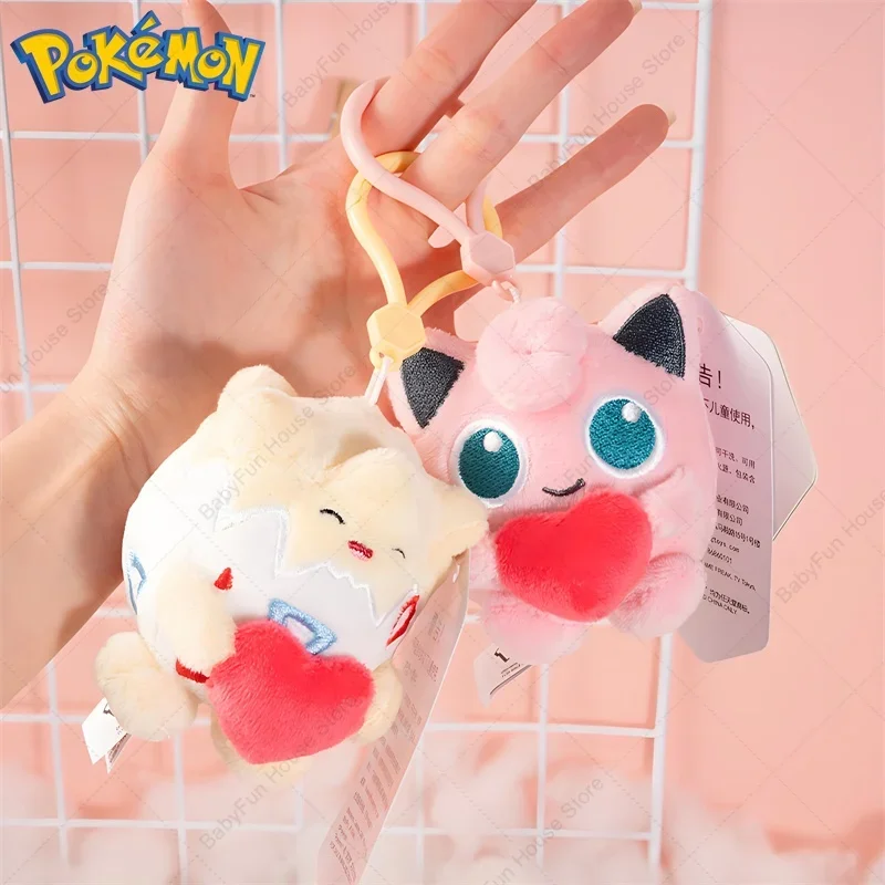 Porte-clés en peluche Pokemon original Mimikyu Gengar Snorlax Umbreon, poupées en peluche Kawaii Espeon Jigglypuff Sprigatito Quaxly, cadeau