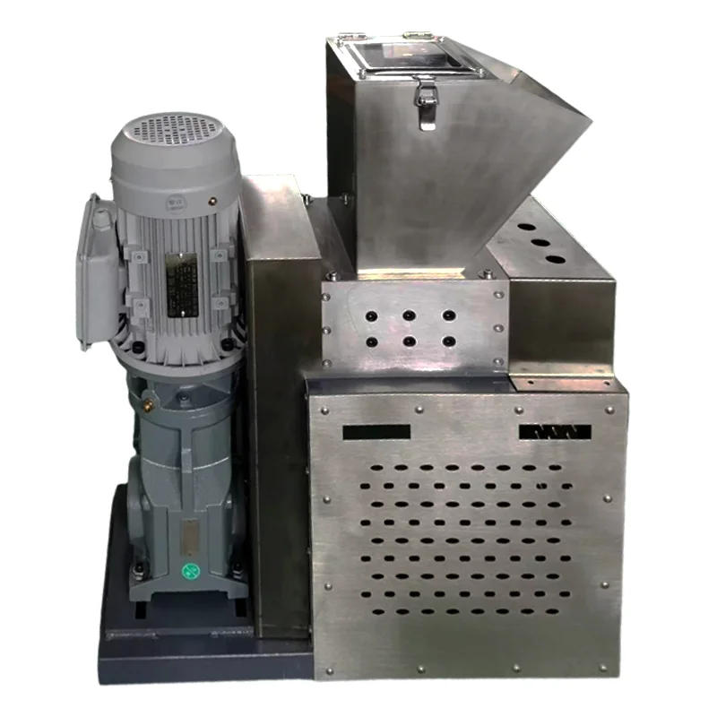 Broyeur à double axe S100 Mini, silencieux, 220V, machine de recyclage des déchets plastiques pour le caoutchouc, le papier dur, les bouteilles, utilisation en laboratoire